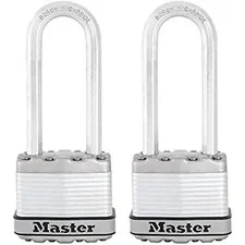 Master Lock M1XTLJ Magnum Heavy Duty Padlock with Key, 2 Pack Keyed-Alike