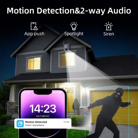4G LTE Cellular Security Camera No WiFi Solar Outdoor Night Vision With SIM Card