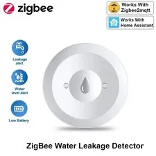 Zigbee Water Leak Sensor Flood Detector Home Assistant Zigbee2MQTT Alert 