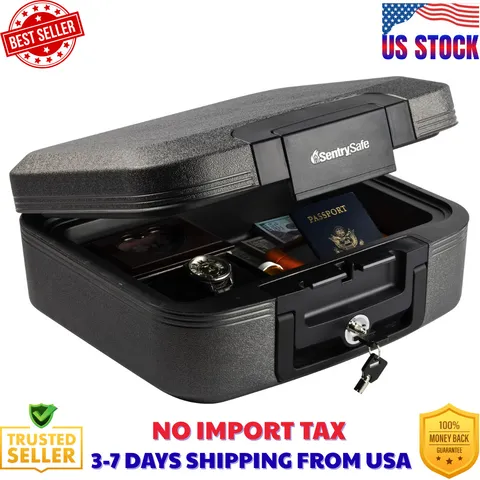 SentrySafe Chest Safe with Key Lock 0.28 Cu.ft Fire & Water-Resistant (CHW20201)