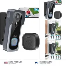 ieGeek Wireless Doorbell Camera No Subscription with Adjustable Angle Mount, ...