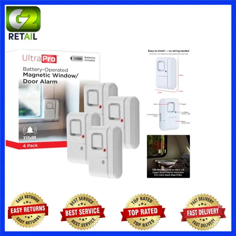 Wireless Window & Door Alarm Pack – Instant 120dB Intruder Alert & Easy Setup