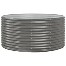 Garden Raised Bed Patio Outdoor Raised Planter Box Powder-coated Steel vidaXL