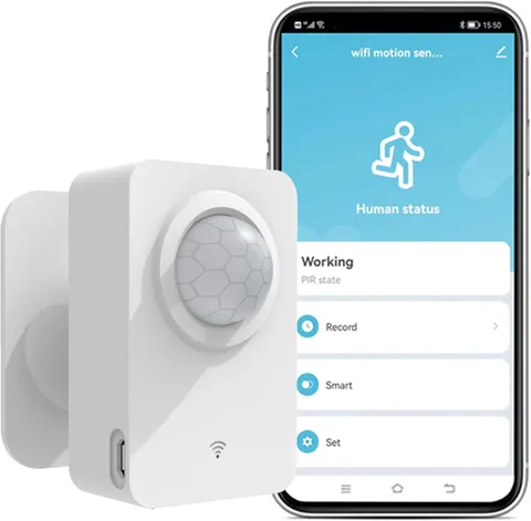 Wifi Smart Motion Sensor: Indoor PIR Motion Detector, Free App Alert, Tuya App R