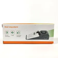 Wireless Door Stop Blocking Alarm Vibration Triggered Alert Security System
