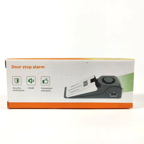 Wireless Door Stop Blocking Alarm Vibration Triggered Alert Security System