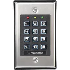 Renkforce 1582597 Surface Backlit Keyboard Mount Block Code 100+10