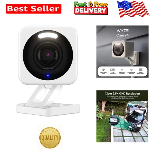 Compact 2.5K Luxury Security Camera - Two-Way Audio & Motion Alerts Included