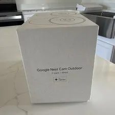 Google Nest Cam Outdoor 2-Pack Wired 1080p Night Vision Security Cameras White