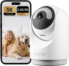 5MP Indoor Wifi Camera with Color Night Vision, No Subscription | 3K Resolution,