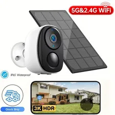Solar Powered Security Cameras Wireless Outdoor Battery Powered 4MP Surveillance