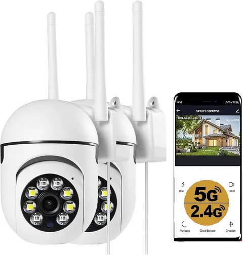 Outdoor Security Cameras, 2.4Ghz & 5G Wifi Cameras for Home Security, 1080P Dome