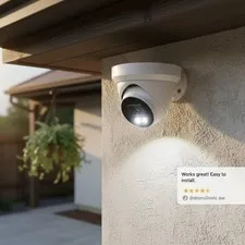 6MP ColorVu Night Vision Dome  Camera with LED Lights & 2.8mm Wide Angle