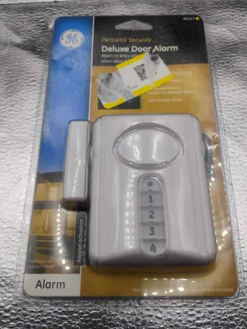 GE Personal Security Deluxe Door Alarm, Factory Sealed Package, Model 45117 New!