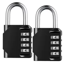 1pc Combination Lock Resettable 4 Digit Padlock with Combination Waterproof and 