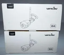 2 NEW 2 Wansview W4 Wireless 1080p WiFi Home Outdoor Security Cameras White