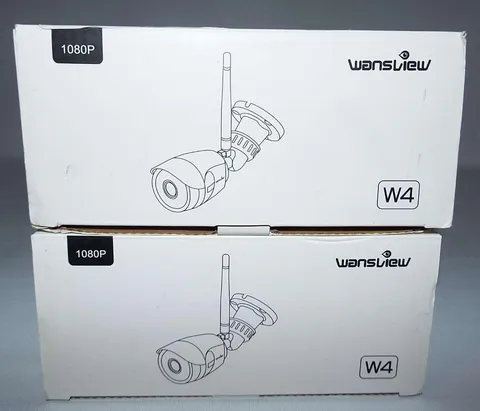 2 NEW 2 Wansview W4 Wireless 1080p WiFi Home Outdoor Security Cameras White