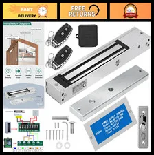 600lb Electromagnetic Door Lock Kit | Outswinging Access Control System, 2 Remot