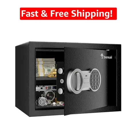 Certified Electronic Safe with Removable Shelf &  Protection