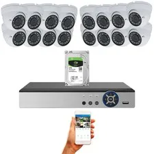 16 Channel 1080p HD CCTV Security Dome Camera Surveillance System with 4TB HDD