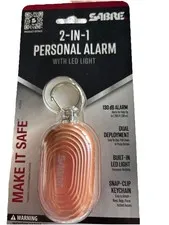 New Sealed Sabre 2-in-1 Personal Alarm Light Rose Gold With LED Light 130dB Dual