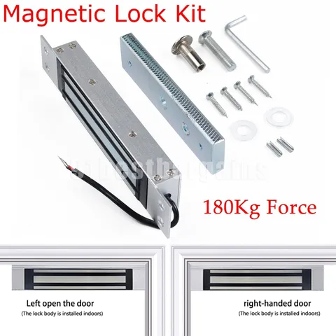 Magnetic Door Lock Kit 180KG Force Concealed Electromagnetic Lock Flush Mount