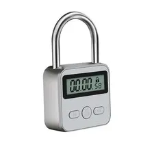 Metal Timer Lock Timing Padlock USB Rechargeable 1 Kit Electronic Heavy Duty