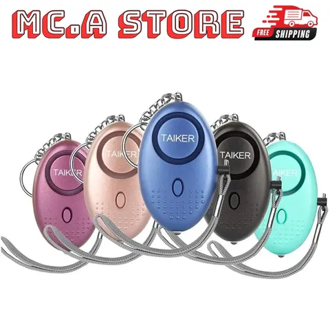 5Pcs Personal Safety Alarm 140dB Self Defense Keychain with LED Light for Women