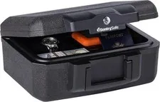 Fireproof Safe Document Box 0.18 Cu Ft With Key Lock For Home And Travel