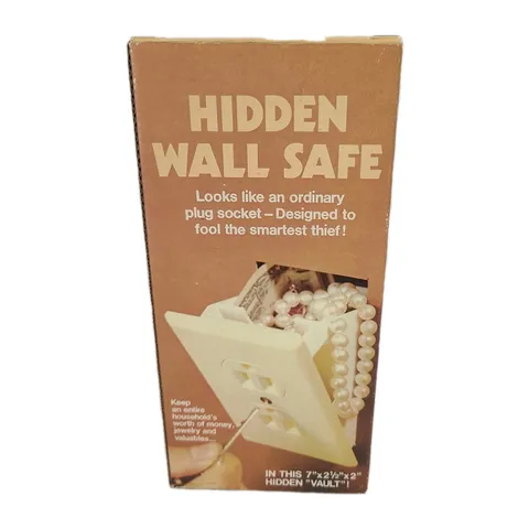 Vintage NOS Hidden Wall Safe Security Electrical Outlet Keys Vault Secret 