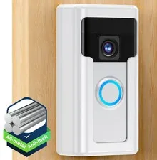 All-Metal Adhesive Video Doorbell Mount Compatible with Ring/Blink Wireless V...