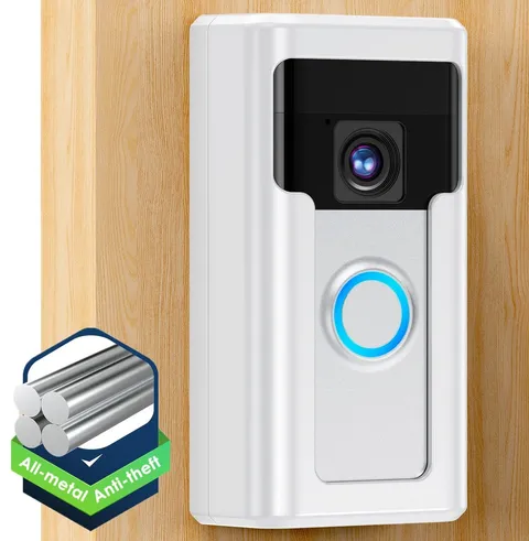 All-Metal Adhesive Video Doorbell Mount Compatible with Ring/Blink Wireless V...