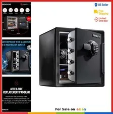 Fireproof Safe Digital Keypad Lock 1.23 Cu Ft Water Resistant Steel with Bolts