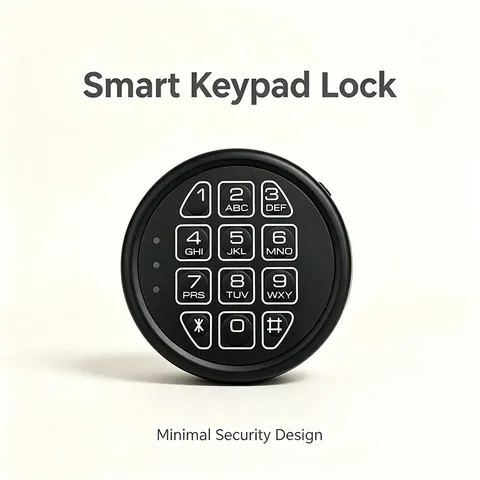 Electronic Black Keypad Safe Lock Round Digital Code Lock for Storage Safety Box