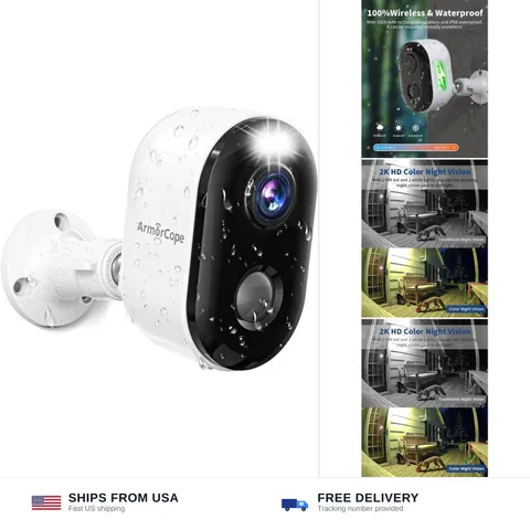 Security Cameras Wireless Outdoor, Battery Powered 2k Color Night Vision, AI ...