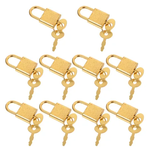 10 Sets Treasure Chest Lock Miniature Vintage Locker Luggage Padlocks
