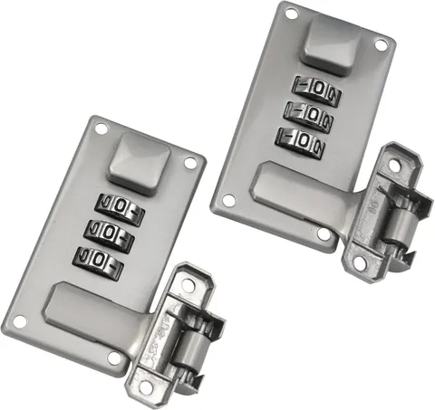 2 Pcs Tool Box Hasp Luggage Combination Lock Briefcase Replacement Lock