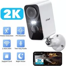 2K 3MP  Outdoor Security Camera Wireless Battery Powered WiFi CCTV System