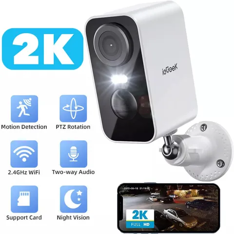 2K 3MP  Outdoor Security Camera Wireless Battery Powered WiFi CCTV System