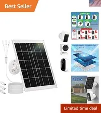 Reliable 8W Solar Panel Kit for Wyze & Arlo Cameras - Adjustable & Weatherproof