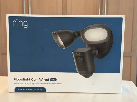 Brand New Ring Floodlight Cam Pro Outdoor Wired Wi-Fi 1080p Network Camera Black