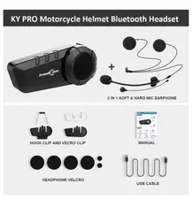 FreedConn KY Pro Motorcycle Bluetooth Intercom 6 Riders 1000M Headset