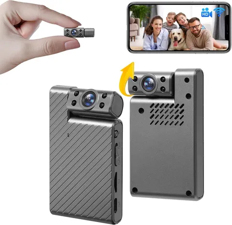 Mini Wireless Camera HD 180° Rotating Cameras Smallest Wifi Security Camara, Por
