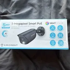 Amcrest 5MP PoE Outdoor Security Bullet IP Camera NightColor IP5M-B1276EB-AI