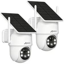 ANRAN 3MP Solar Powered Security Camera Wireless PTZ 360° View Home Outdoor IP65