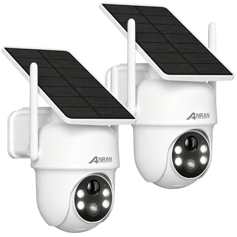 ANRAN 3MP Solar Powered Security Camera Wireless PTZ 360° View Home Outdoor IP65