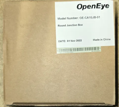 OpenEye Model Number: OE-CA10JB-01 Round Junction Box