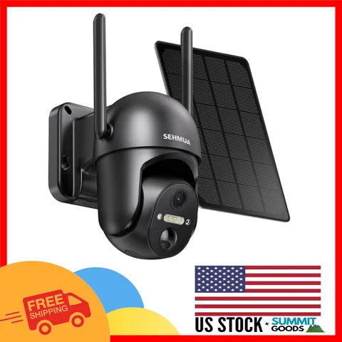Waterproof Solar Security Camera - 2K Video & 360° Coverage for all Seasons
