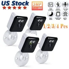 Lots Wireless WiFi Security Camera System 1080P Indoor Night Vision Smart Cam