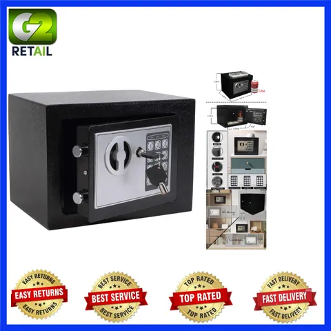Alloy Steel Security Safe with Keypad - Anti-Theft & Wall Mountable Design